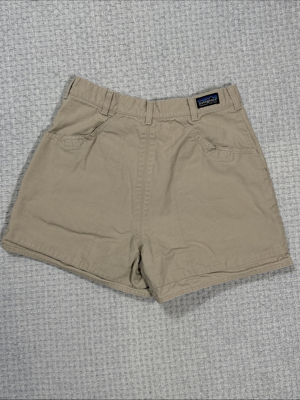 Vintage Patagonia Stand Up Hiking Shorts Womens ‘01 Khaki Canvas High Rise Sz 12
